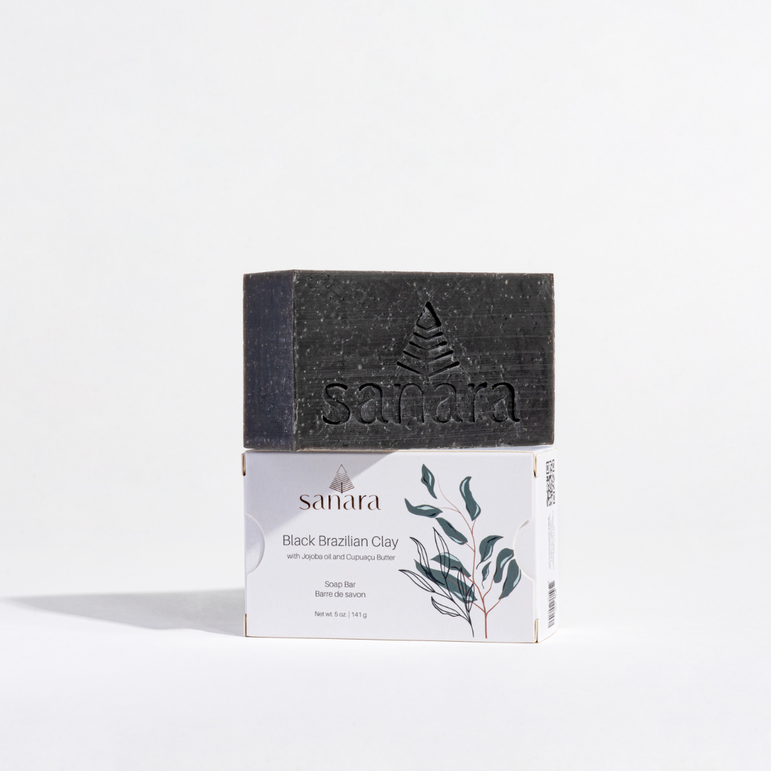 Black Brazilian Clay Soap Bar with Jojoba oil and Cupuaçu Butter