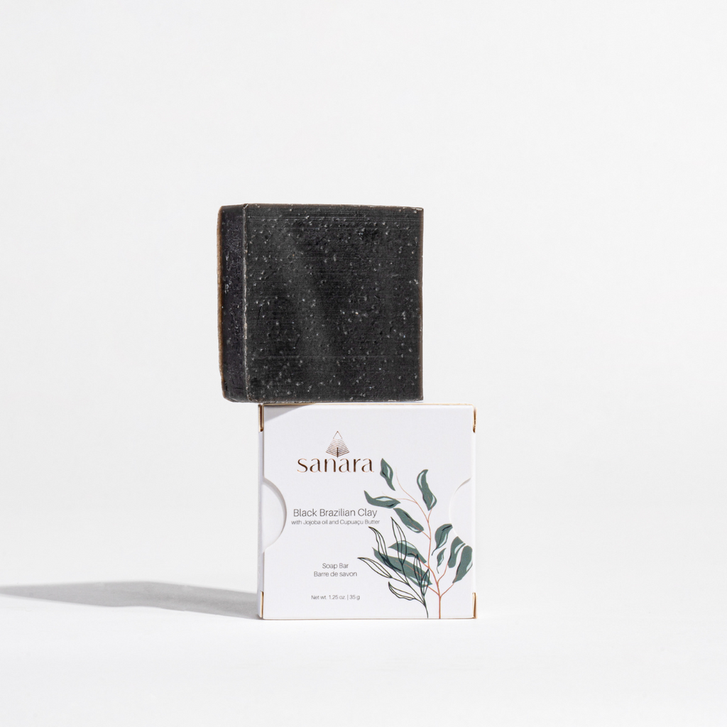 Black Brazilian Clay Soap Bar Travel Size